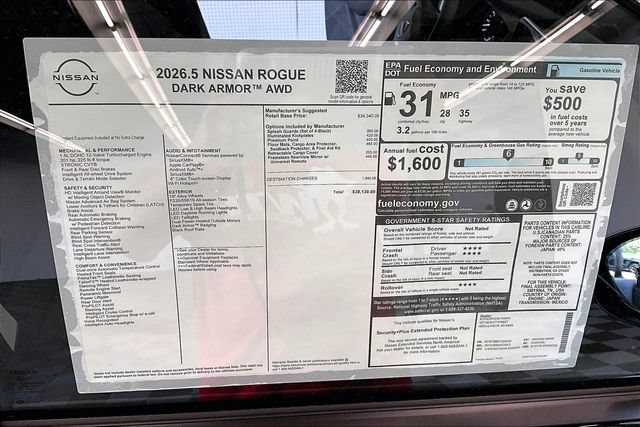 New 2026 Nissan Rogue Dark Armor AWD/4WD image 38