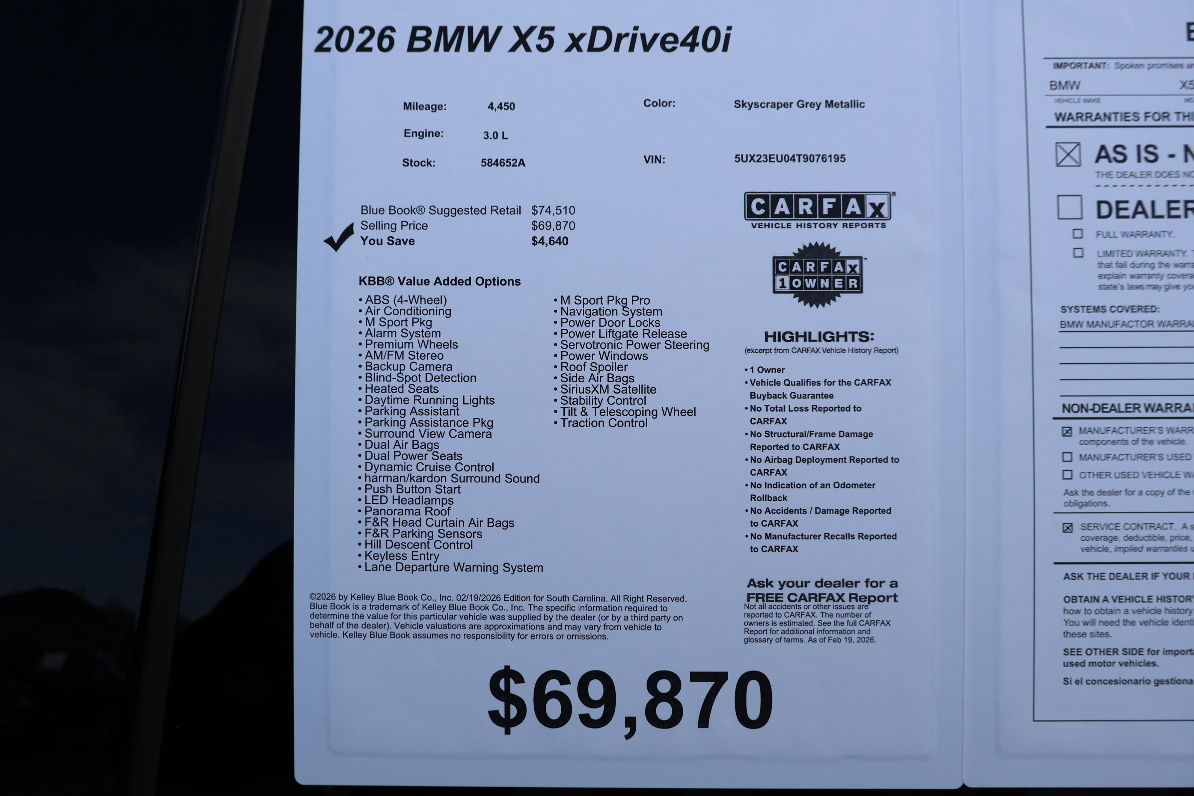 Used 2026 BMW X5 xDrive40i w/ M Sport Package image 44