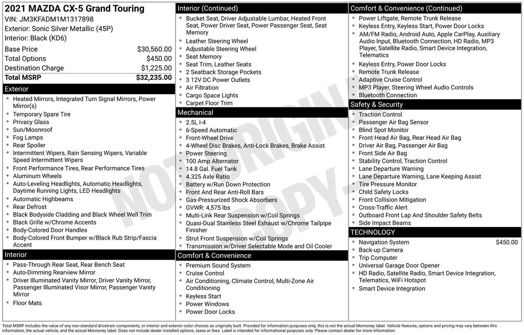 Used 2021 MAZDA CX-5 Grand Touring image 6