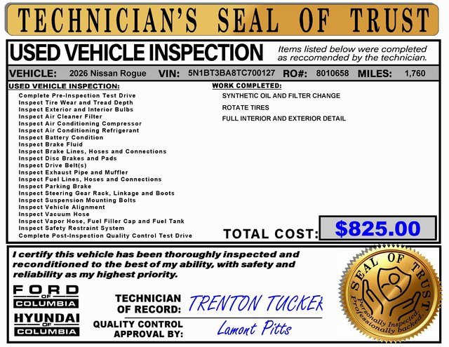 Used 2026 Nissan Rogue SV w/ SV Premium Package image 3