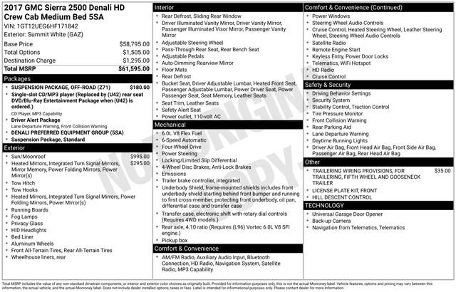 Used 2017 GMC Sierra 2500 Denali w/ Suspension Package, Off-Road image 24