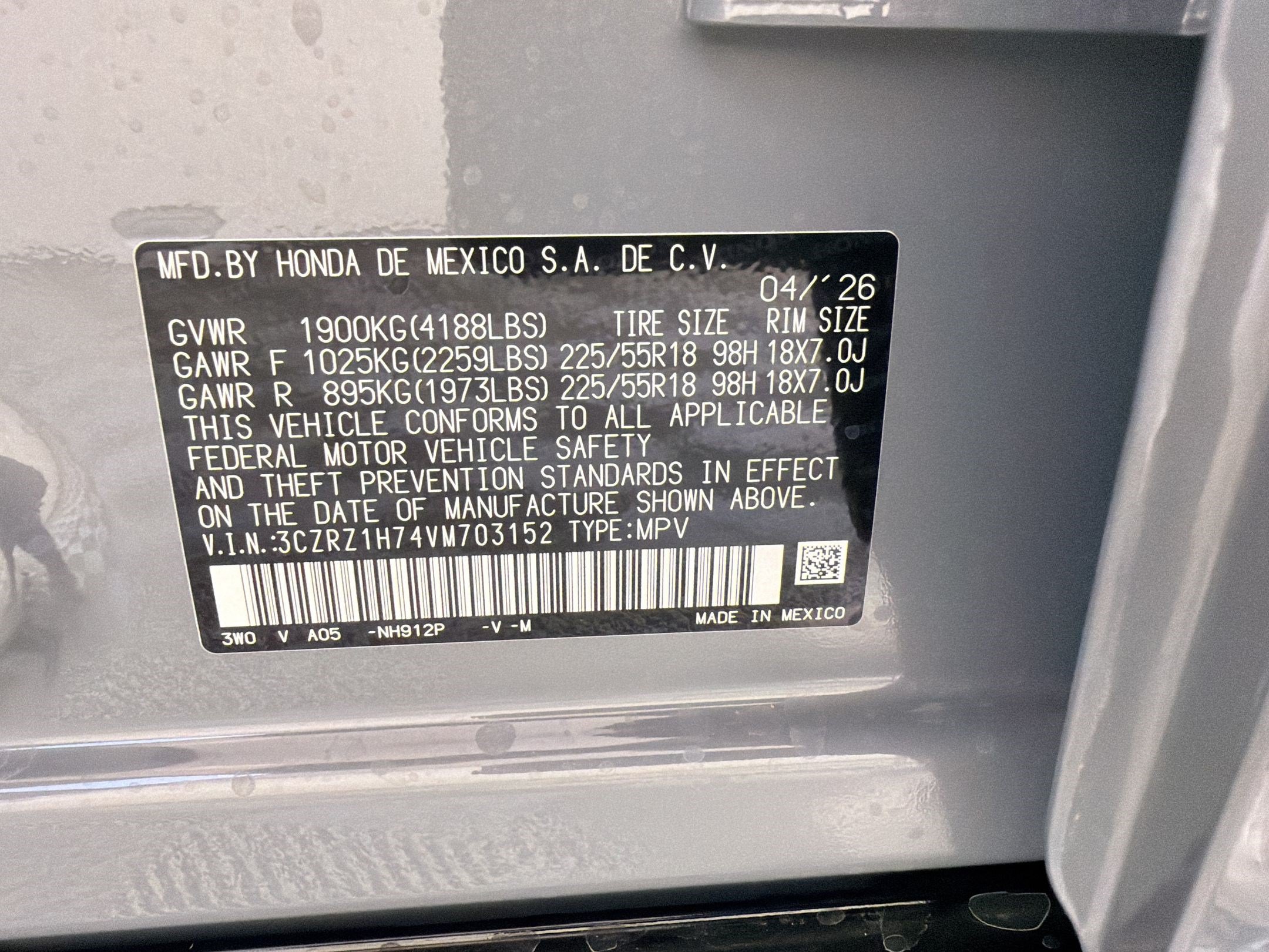 New 2027 Honda HR-V EX-L image 20