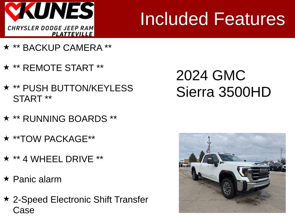 Used 2024 GMC Sierra 3500 SLE w/ SLE Convenience Package AWD/4WD image 2