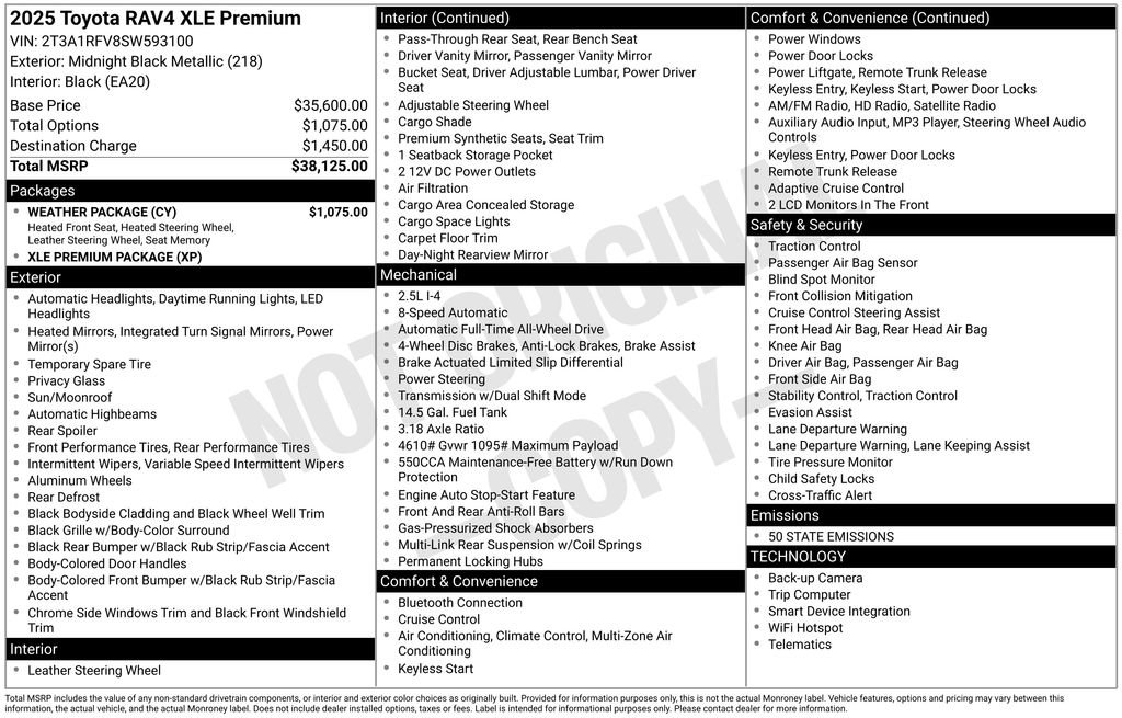 Used 2025 Toyota RAV4 XLE Premium w/ Weather Package image 34