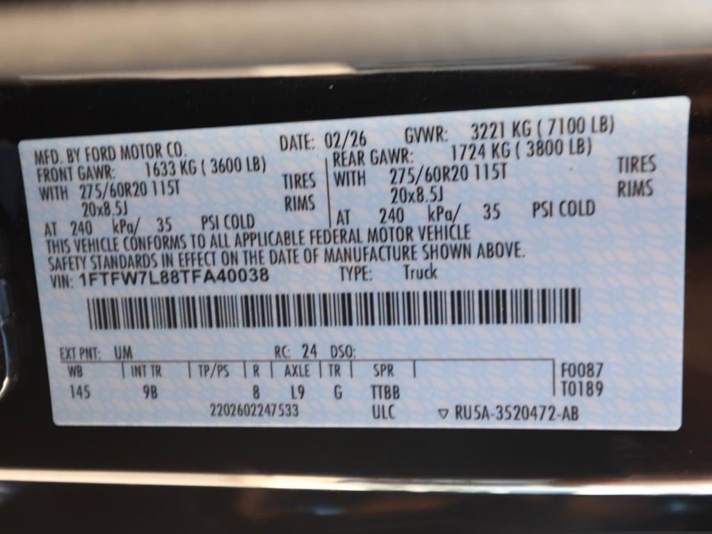 New 2026 Ford F150 Platinum w/ Equipment Group 702A High image 24