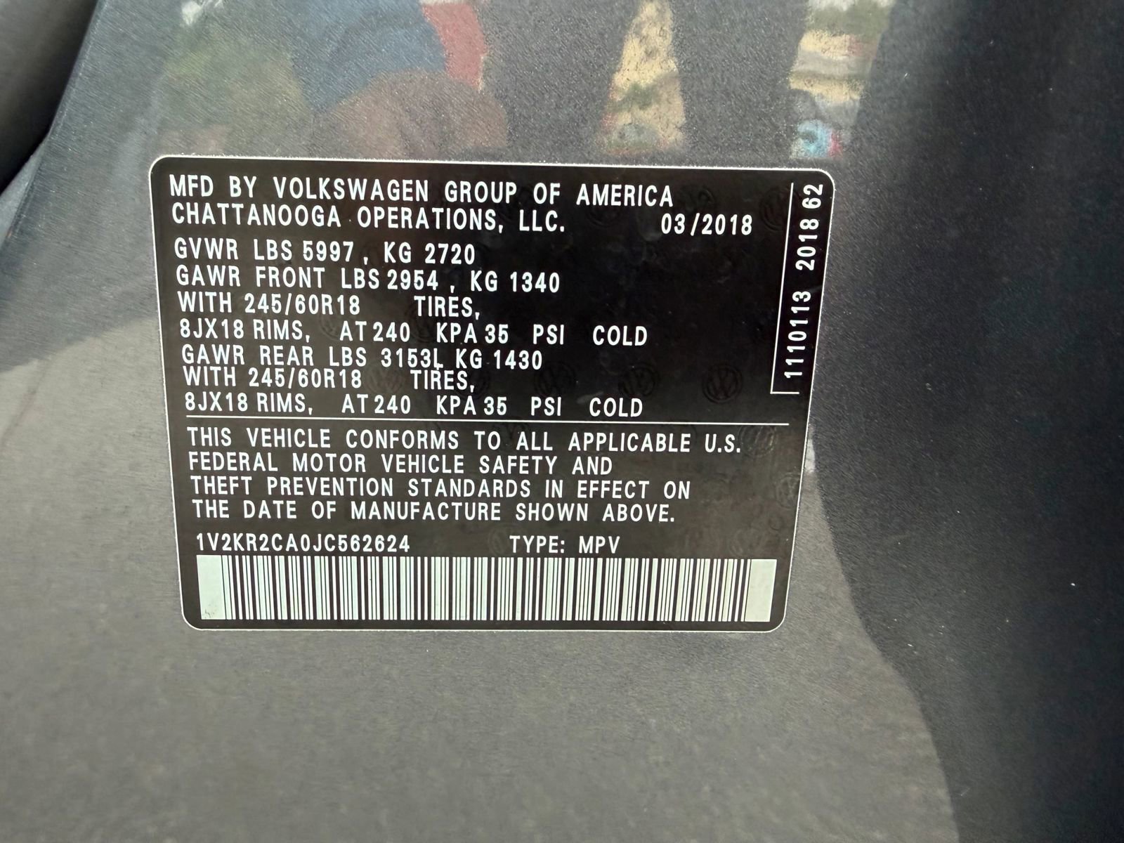 Used 2018 Volkswagen Atlas SE image 37