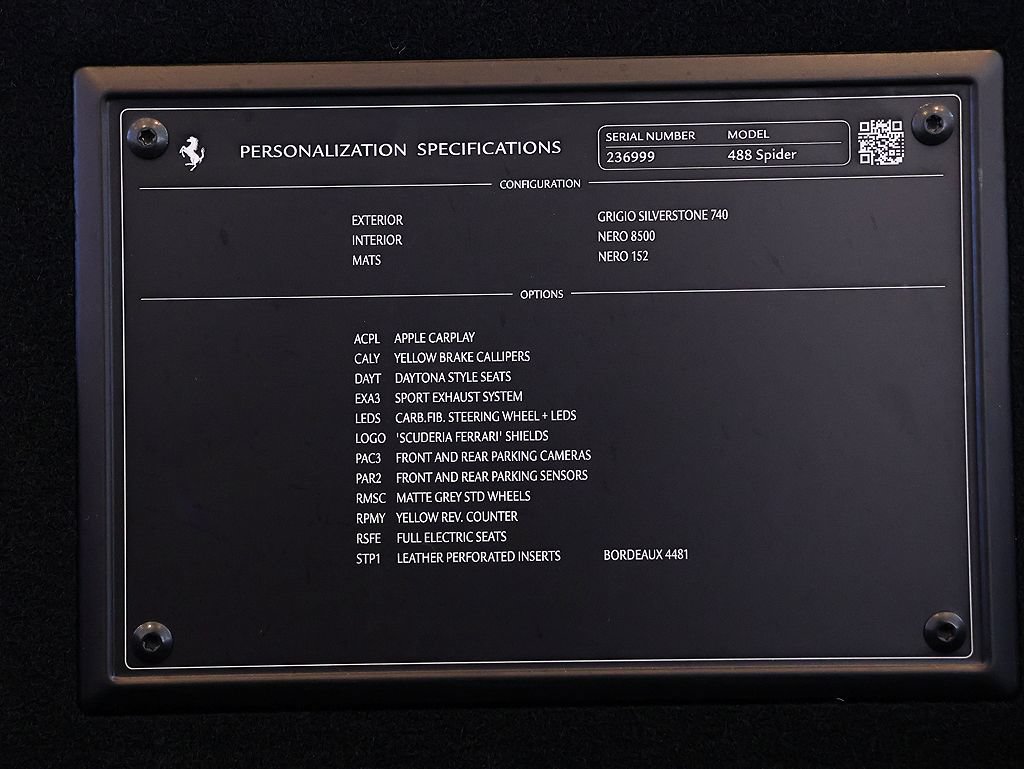 Certified 2018 Ferrari 488 Spider RWD image 99
