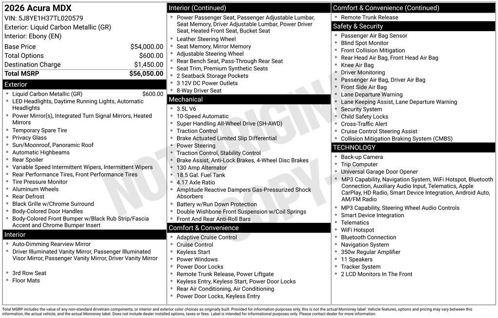 Certified 2026 Acura MDX SH-AWD image 4