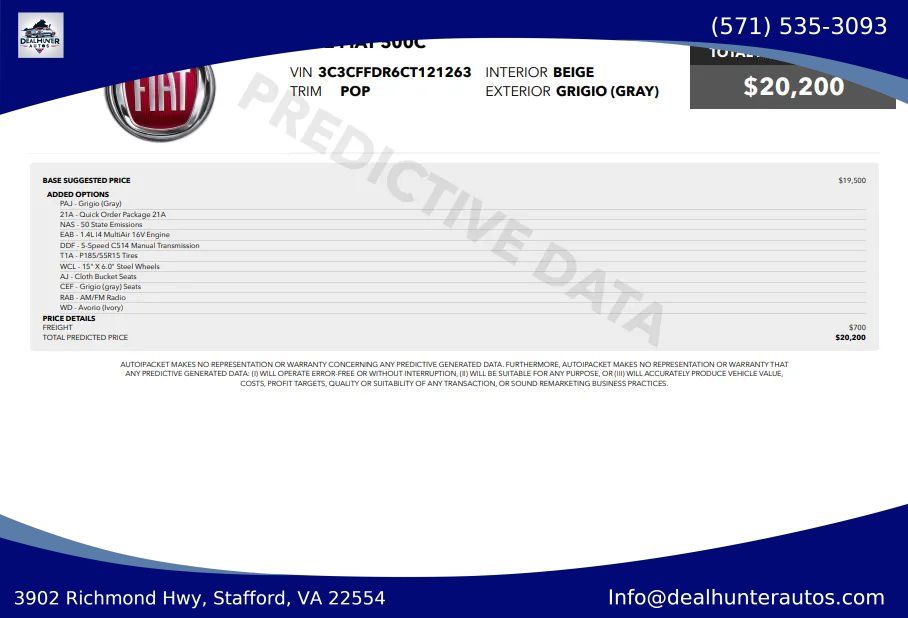Used 2012 FIAT 500 Pop FWD image 31