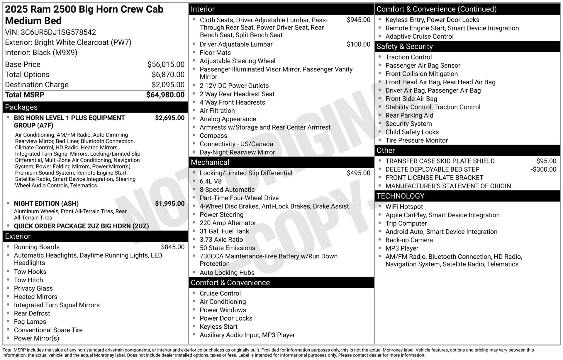 Used 2025 RAM 2500 Big Horn image 3