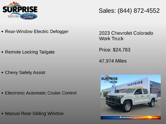 Used 2023 Chevrolet Colorado W/T w/ WT Convenience Package RWD image 12