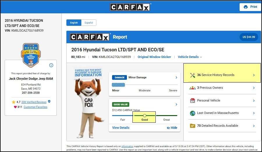 Used 2016 Hyundai Tucson Sport AWD/4WD image 11