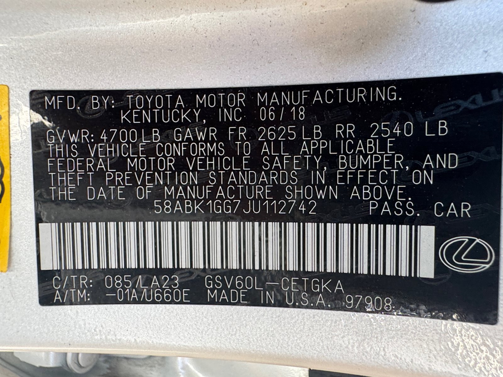 Used 2018 Lexus ES 350 w/ Navigation System Package FWD image 18