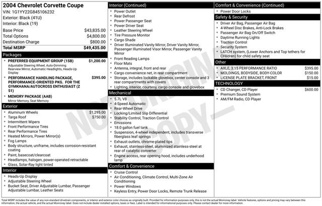 Used 2004 Chevrolet Corvette Base w/ Preferred Equipment Group image 7