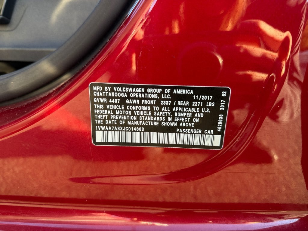 Used 2018 Volkswagen Passat 2.0T S w/ Driver Assistance Package FWD image 35