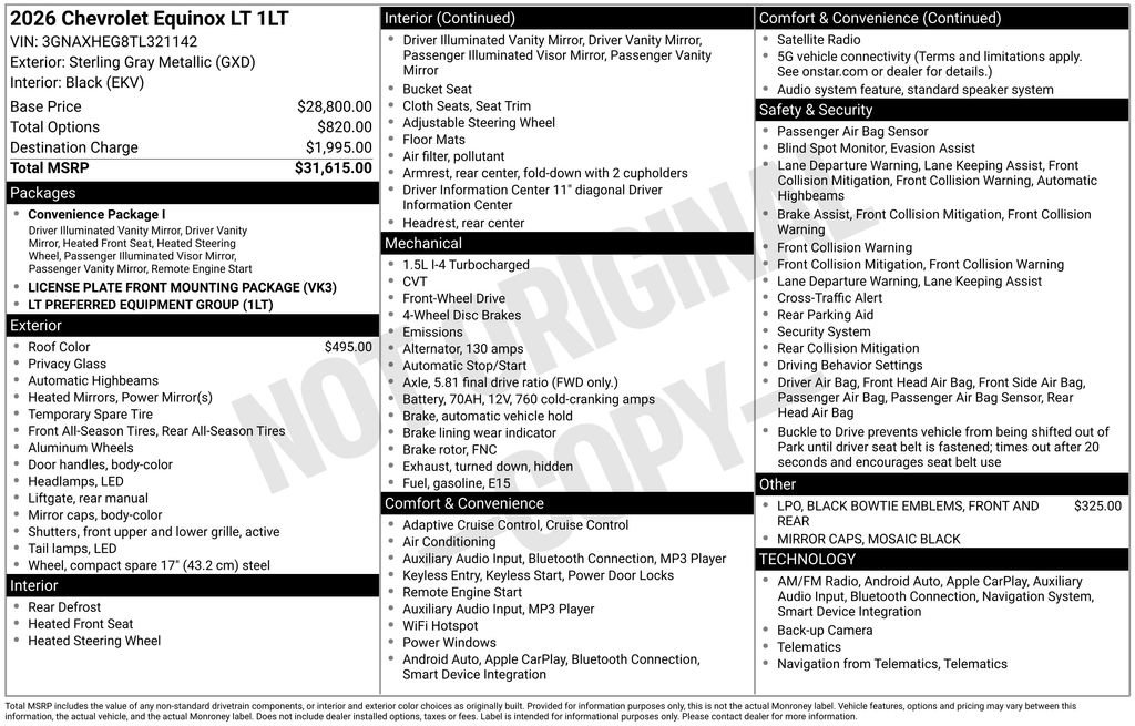 New 2026 Chevrolet Equinox LT image 47