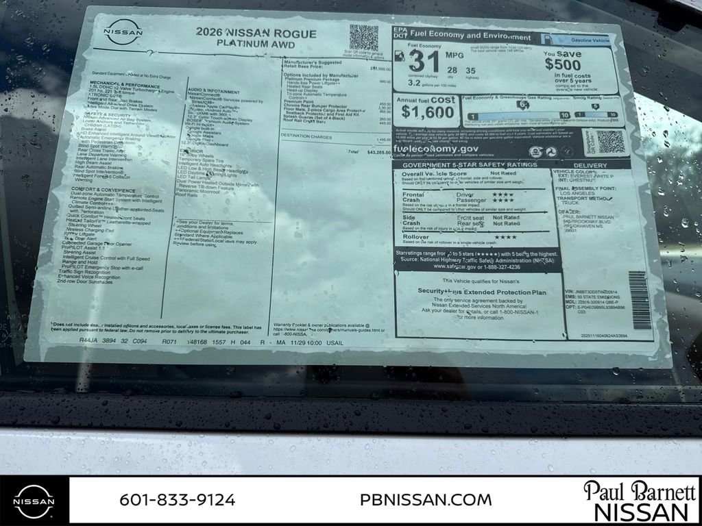 New 2026 Nissan Rogue Platinum image 5