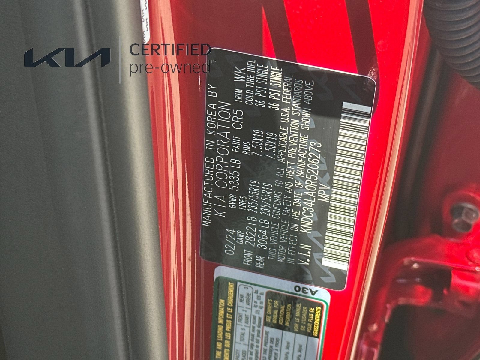 Certified 2024 Kia EV6 Light RWD image 30