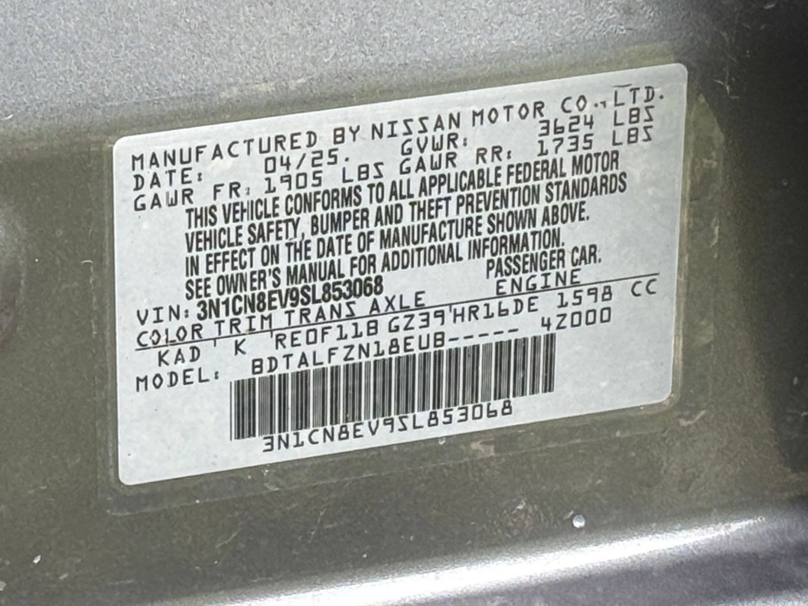Used 2025 Nissan Versa SV FWD image 29