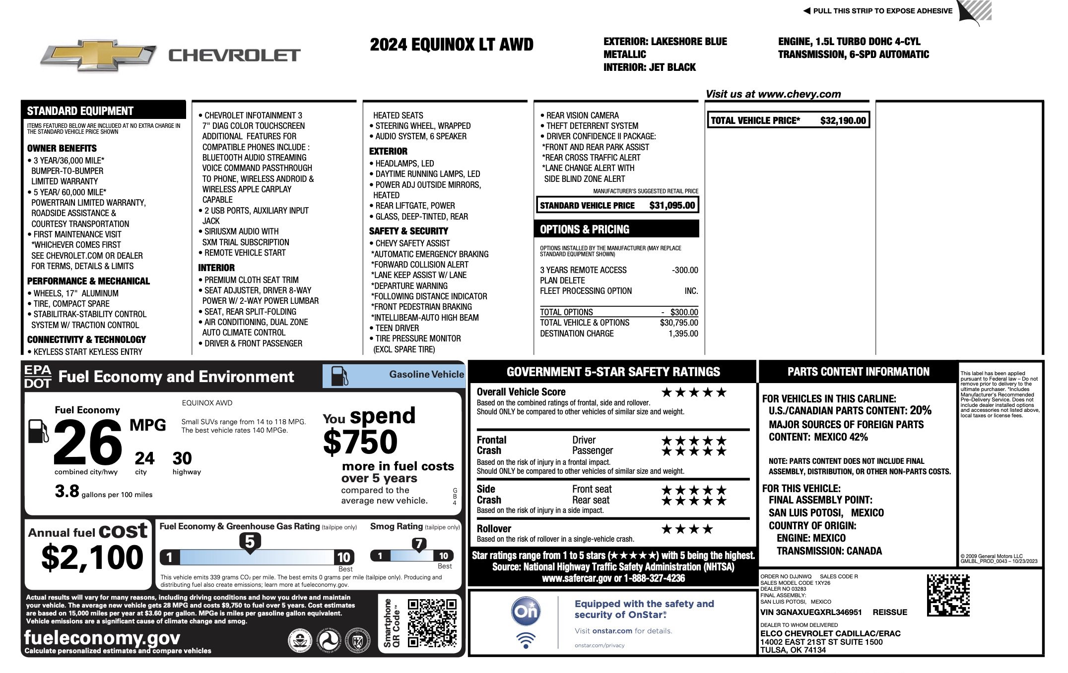 Used 2024 Chevrolet Equinox LT AWD/4WD image 4