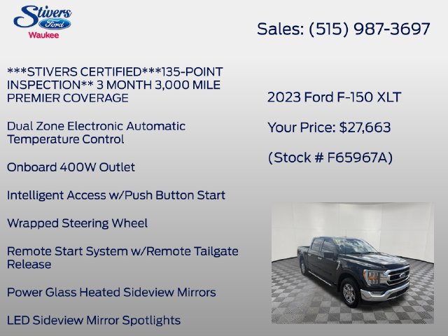 Used 2023 Ford F150 XLT w/ Equipment Group 302A High AWD/4WD image 28