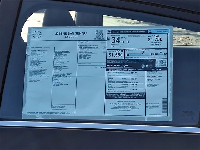 New 2025 Nissan Sentra SV w/ All-Weather Package image 10