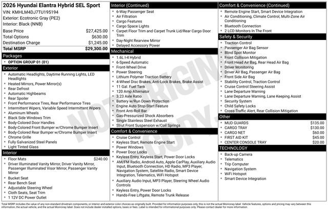 New 2026 Hyundai Elantra Sport FWD image 5