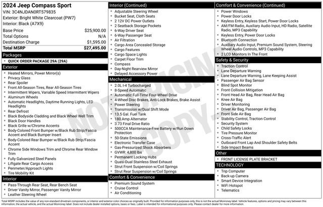 Used 2024 Jeep Compass Sport AWD/4WD image 49