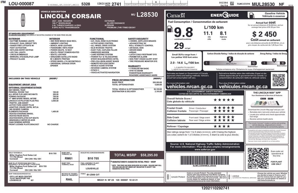 Used 2021 Lincoln Corsair Reserve AWD/4WD image 29