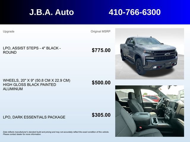 Used 2021 Chevrolet Silverado 1500 LT Trail Boss w/ LPO, Dark Essentials Package AWD/4WD image 5