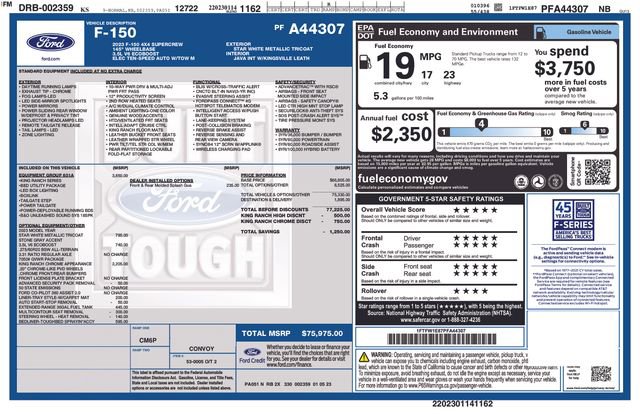 Used 2023 Ford F150 King Ranch w/ Equipment Group 601A High AWD/4WD image 27