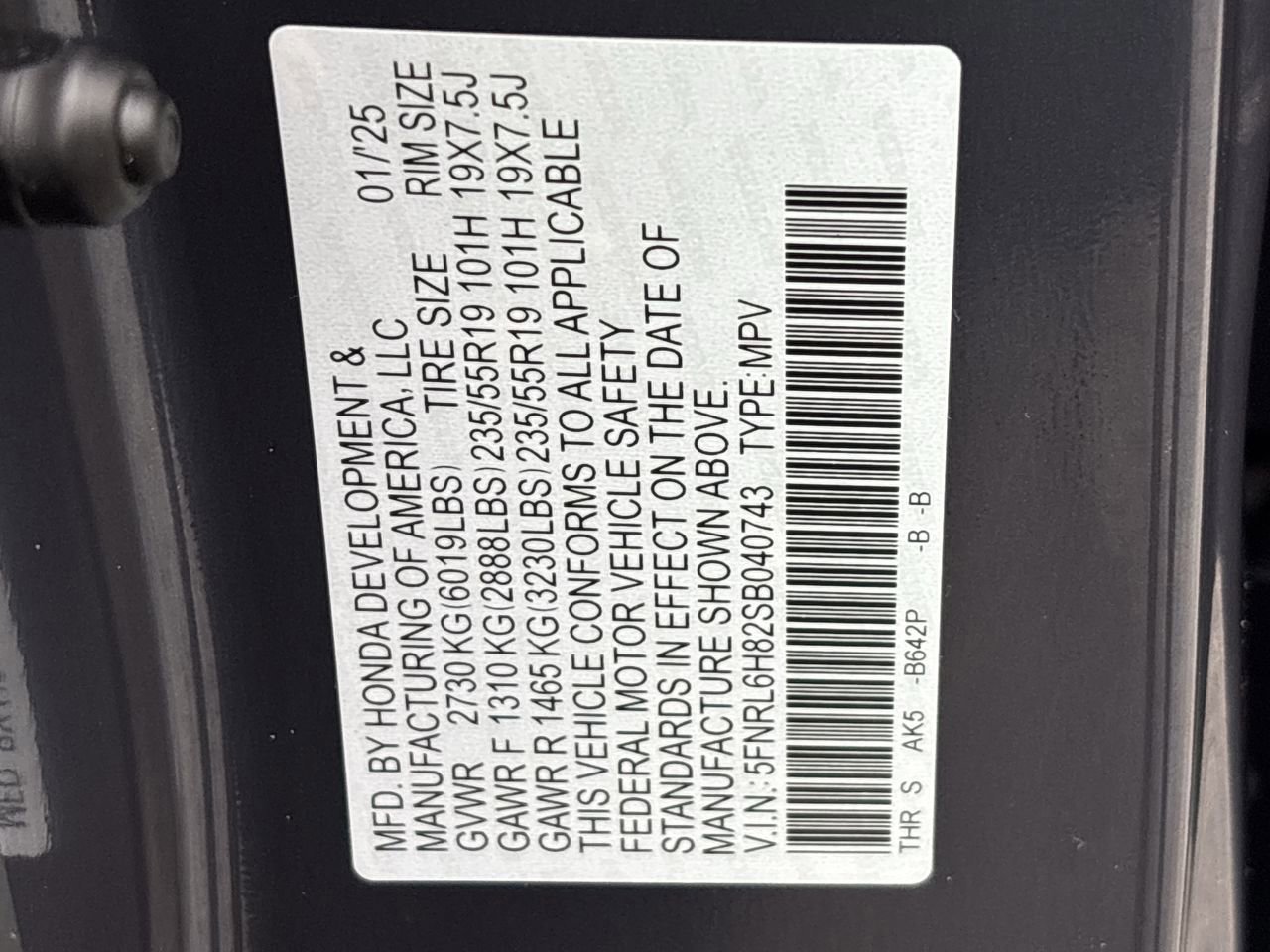Used 2025 Honda Odyssey Touring image 38