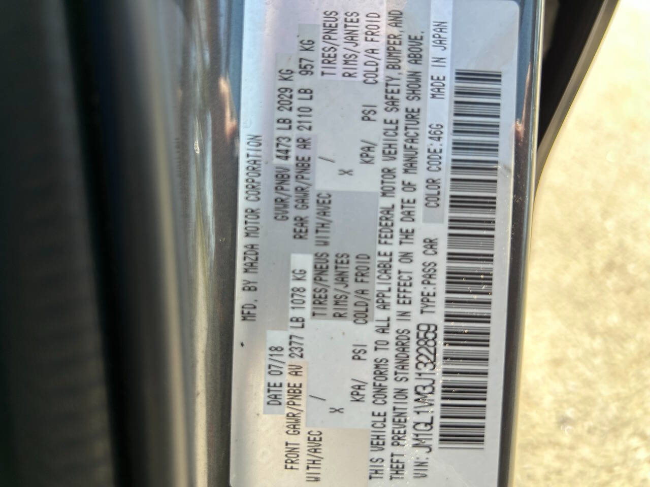 Used 2018 MAZDA MAZDA6 Touring image 25