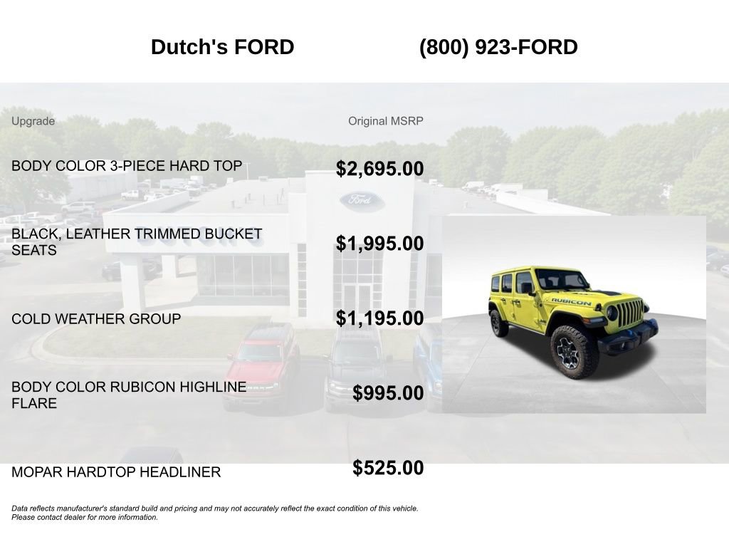 Used 2022 Jeep Wrangler Unlimited Rubicon 4xe w/ Cold Weather Group image 6