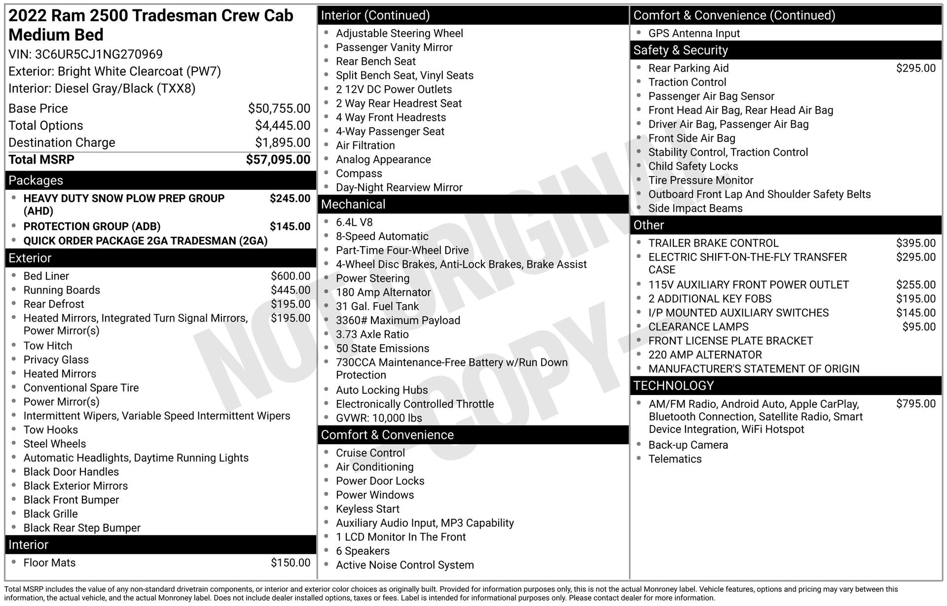 Used 2022 RAM 2500 Tradesman AWD/4WD image 3