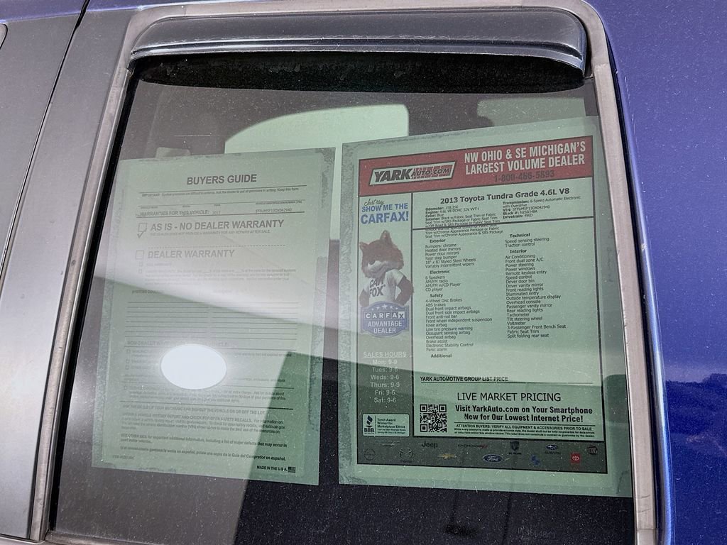 Used 2013 Toyota Tundra Grade w/ Tow Pkg image 12