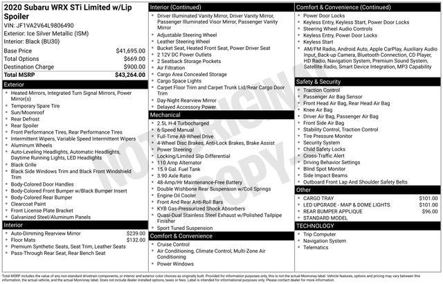 Used 2020 Subaru WRX STI Limited image 26