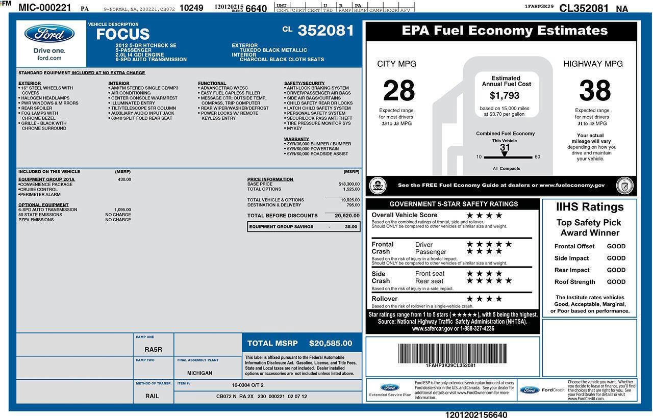 Used 2012 Ford Focus SE image 3