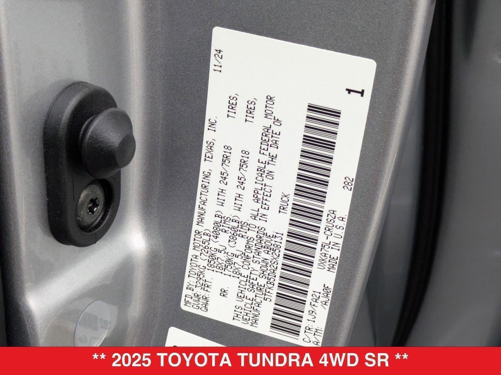 New 2025 Toyota Tundra SR w/ SR Tow Package image 45