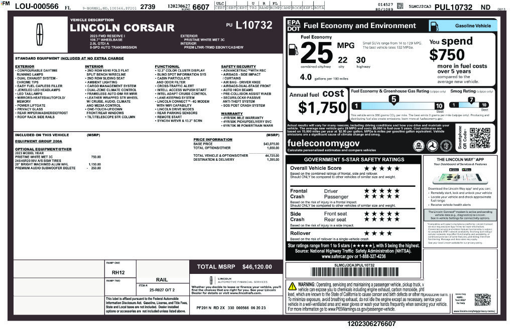 Certified 2023 Lincoln Corsair Reserve FWD image 30