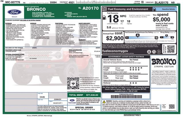 New 2025 Ford Bronco Stroppe Edition image 47