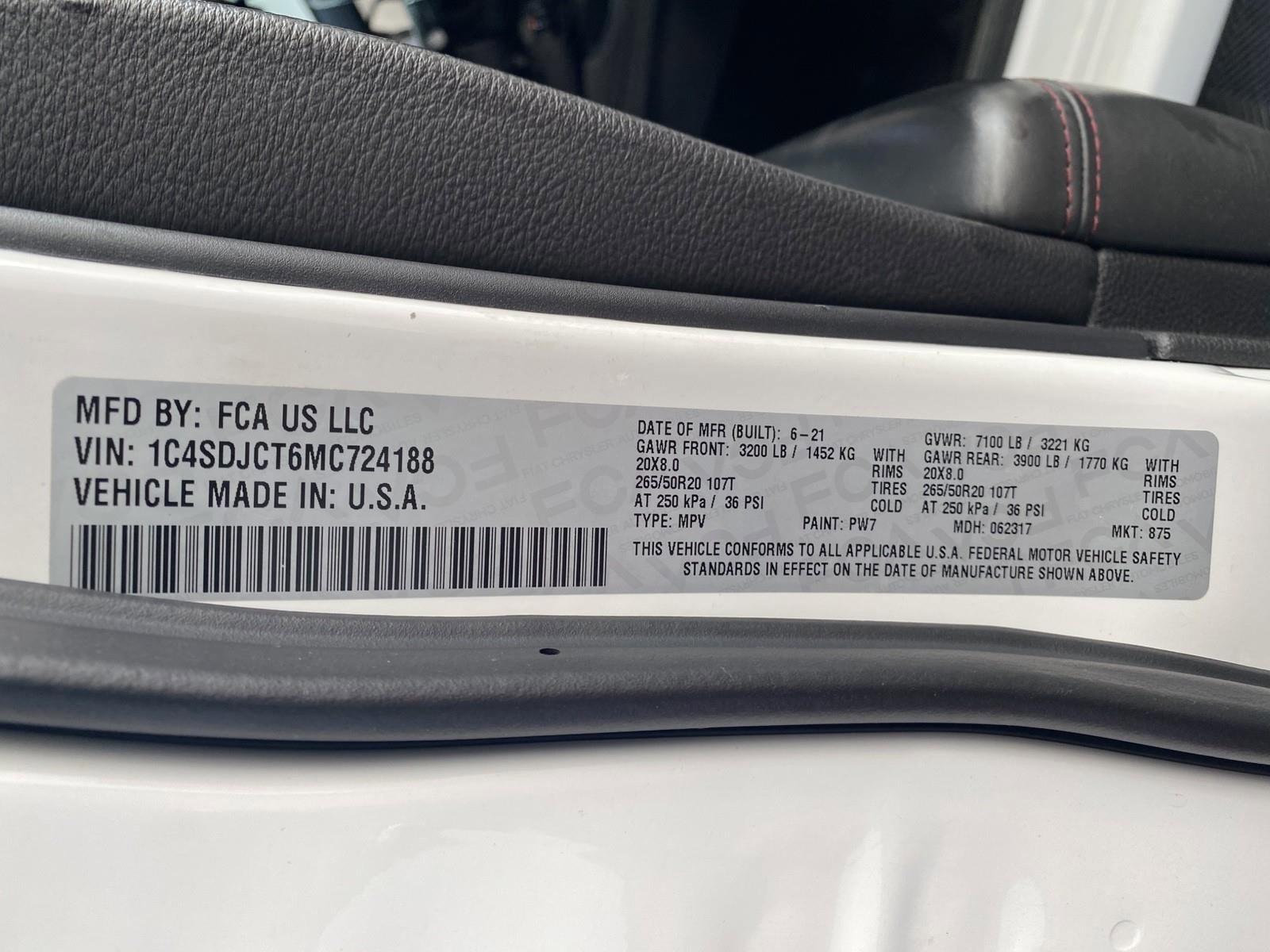 Used 2021 Dodge Durango R/T w/ Blacktop Package image 33