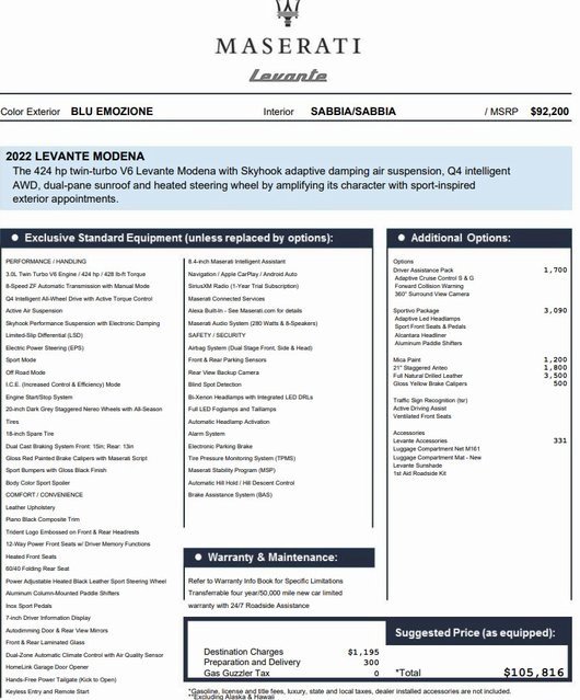 Certified 2022 Maserati Levante Modena image 2