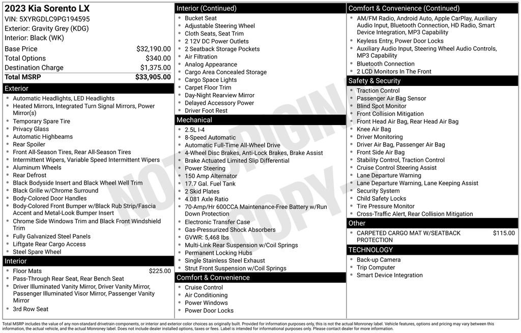 Used 2023 Kia Sorento LX image 25