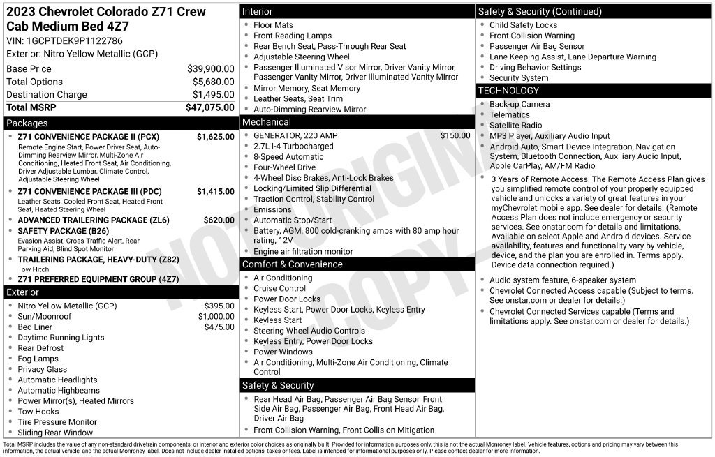 Used 2023 Chevrolet Colorado Z71 w/ Z71 Convenience Package 2 AWD/4WD image 13