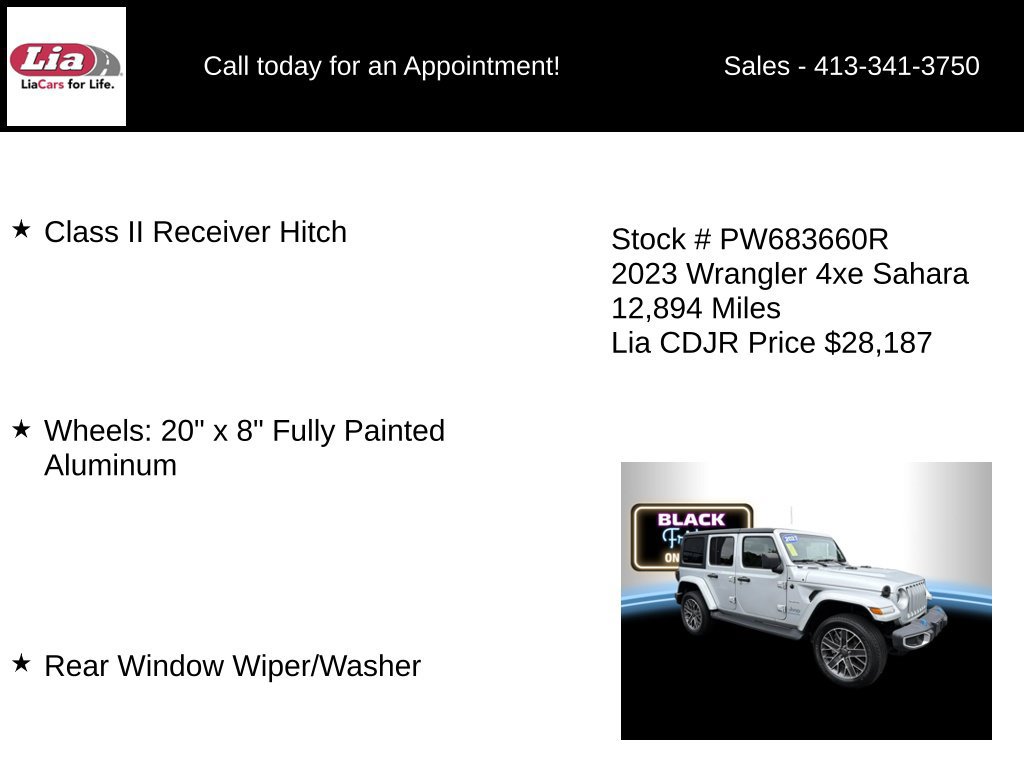 Certified 2023 Jeep Wrangler Unlimited Sahara w/ Cold Weather Group AWD/4WD image 26