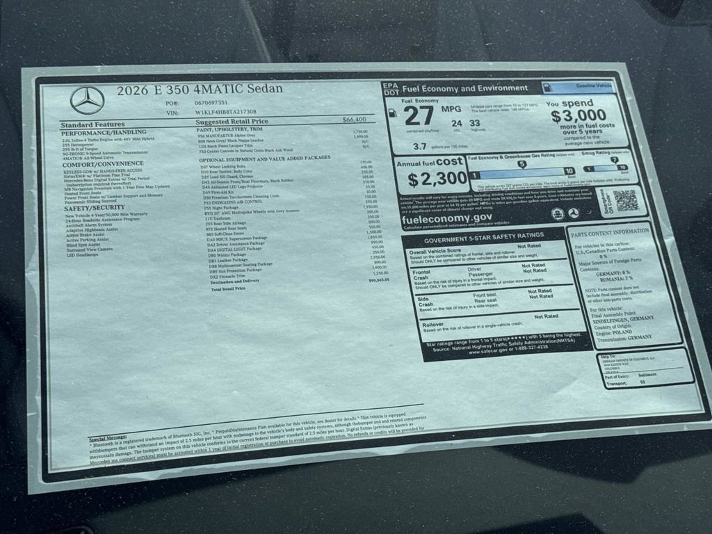 New 2026 Mercedes-Benz E 350 E 350 image 10