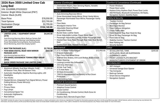 Used 2026 RAM 3500 Limited AWD/4WD image 61
