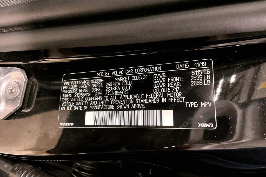 Used 2020 Volvo V60 T5 Cross Country w/ Protection Package Premier AWD/4WD image 19