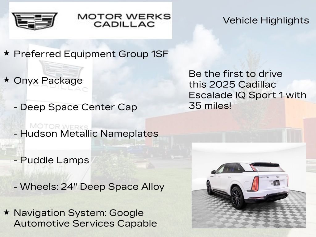 New 2025 Cadillac Escalade IQ Sport 1 w/ LPO, ONYX Package image 14